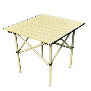 โต๊ะพับกลางแจ้ง 50x50x50 ซม. โต๊ะน้ำชาปิคนิคแบบพกพาทรงสี่เหลี่ยม - Product Image 4