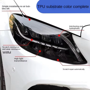 ฟิล์มกันรอยไฟหน้าและไฟท้ายรถยนต์ TPU สีดำรมควัน เปลี่ยนสีได้ทั้งม้วน จากประเทศจีน - Product Image 4