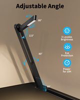 Vente en gros d'usine SAIJI nouveau bureau pour ordinateur portable avec lampe à led table d'ordinateur portable pliable réglable grande taille support de livre d'étude pour enfants
