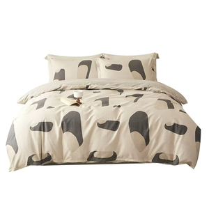 Ensemble de housse de <span class=keywords><strong>couette</strong></span> en coton à imprimé botanique Alenhome Warm Fresh pour couples, ensemble de literie, ensemble de housse de <span class=keywords><strong>couette</strong></span> - Product Image 4