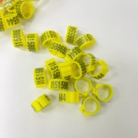 Bas prix Pigeon ouvert fendu bandes en plastique Pigeon Clip anneau de pied de Pigeon en plastique avec numéro de série 1-100 bandes de jambe d'oiseau
