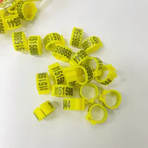 Low Price Pigeon Open Split Plastic Bands Pigeon Clip Plastic Pigeon Foot Ring With Serial No 1-100 Bird Leg Bands