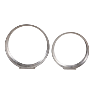 Ornamenti scultorei in alluminio a forma di cerchio per la decorazione di casa e bagno, statue ad anello per l'ufficio e la decorazione della stanza - Product Image 3