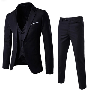 Tuta da sposa Slim da uomo con bottone a <span class=keywords><strong>9</strong></span> colori 3 pezzi da lavoro formale Set Blazer Blazer Fly Plus Size traspirante - Product Image 2