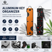 Porte-clés double tête en aluminium personnalisé et tendance – Organisateur de clés innovant en métal pour rangement multiple