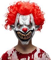 Masque de clown effrayant d'Halloween, accessoires de masques en latex pour le visage d'horreur pour la fête d'Halloween