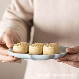 Assiette à thé et à collations de style chinois, assiette à gâteau de mariage, assiette à dessert pour la maison, assiette à fruits secs pour décoration de fiançailles, dessert - Product Image 1