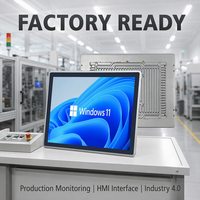 Computadora Industrial Integrada YCT OEM sin Ventilador con Panel Táctil de 15.0 Pulgadas, Pantalla Táctil Capacitiva de 10 Puntos, Cuerpo de Aluminio, Montaje VESA