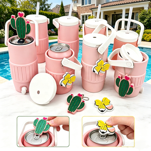 Oferta Especial: Dispensador de Bebidas Personalizado de 12oz/16oz, Portátil, Impreso en 3D, Retro, Mini Soporte Aislante para Bebidas, para Fiestas en la Playa y al Aire Libre - Product Image 5