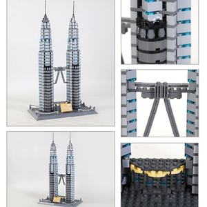 OEM ABS <b>Plastic</b> Building <b>Blocks</b> Petronas Twin Towers Model 1:1 Scale 5-Piece Creative Toy Gift for Architecture Enthusiasts - Product Image 3