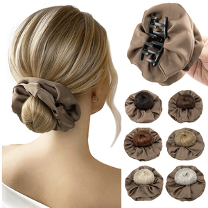 2026 Chignon élégant synthétique à pince avec chouchous pour <span class=keywords><strong>cheveux</strong></span>, postiche pour chignon bouffant, queue de cheval, <span class=keywords><strong>blond</strong></span> cassé - Product Image 1
