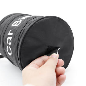 Poubelle de voiture multifonctionnelle pliable en tissu Oxford écologique avec logo personnalisable, structure autoportante et couvercle - Product Image 4