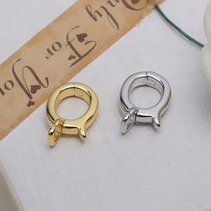 Wenchi S925 Plata Hebilla Colgante de Cuello Abierto Accesorios DIY Bandeja Vacía Semiterminada para Joyería Modelo 14075 - Product Image 5