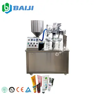 Automatic cosmetic toothpaste plastic tube filling and sealing equipment machine