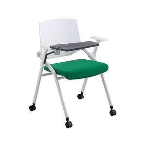 Conference chairs with armrest wheels ergonomic office chair office furniture chair with writing pad