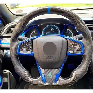 Volante LED de fibra de carbono para el volante de carreras Civic Accord de octava generación de Honda
