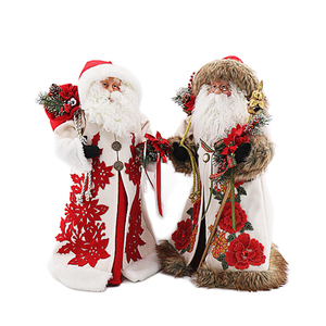 Zhengtian 46cm fibra roja Santa Claus muñeca resina estatua de mesa padre Navidad decoración juguete para niños regalo de Navidad - Product Image 2
