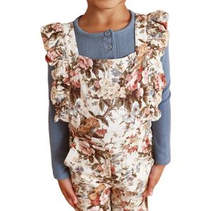 <span class=keywords><strong>Tute</strong></span> da donna in cotone organico di bambù in Spandex Boutique personalizzate Hongbo abiti Casual taglie forti da bambino con volant - Product Image 3