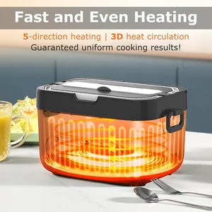 30000mAh 60W 1.35L Large Capacity Electric Lunch Box Food Warmer Portable Food <b>Heat</b> for Home Use Office Picnic Camping - Product Image 3
