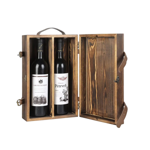 Boîtes à vin en bois MDF gravées au laser, en cuir artificiel, rectangulaires, haut de gamme, faites à la main, pour deux bouteilles, marque DS, vente en gros - Product Image 4