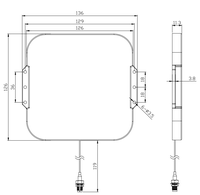 Antenne directionnelle RFID en gros, prix usine, 902-928 MHz UHF, gain 6 dBi, largeur de faisceau 70, personnalisation, ABS jaune RFID