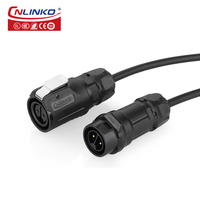 CNLINKO étanche prise de courant électrique 2Pin IP68 fil câble 12V connecteur 2 broches push pull connecteur industriel
