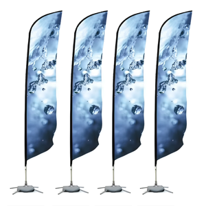 Factory Advertising Tear Drop Flying Feather Custom Banner Beach Flag Flags Banners & Display Accessories