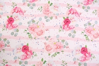 Tissu tissé léger 100 % rayonne imprimé numérique motif fleurs roses style hawaïen, coupé en pièces, éco-responsable, pour vêtements de filles – Fournisseur direct usine
