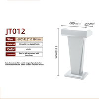 Pupitre de conférence commercial en acier inoxydable avec tiroir pour écoles, hôtels, expositions, discours de bienvenue, bureaux d'accueil