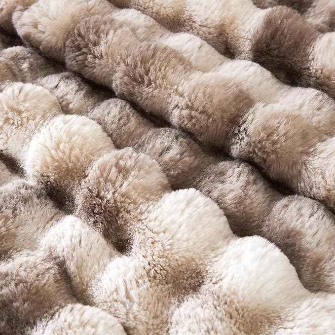 UltraSoft Fuzzy Faux Fur Plush Throw Blanket Thick, Warm Sherpa