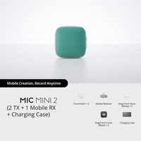 Système de micro sans fil Original Mic Mini 2, 2 émetteurs + 1 récepteur mobile, étui de charge Type C, sortie 4 canaux, autonomie 48h, enregistrement téléphonique