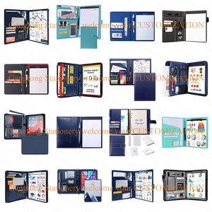 Tùy Chỉnh A4 Kinh Doanh Pu Leather Document Organizer Thăng Hoa Danh Mục Đầu Tư Trình Bày Thư Mục <span class=keywords><strong>Padfolio</strong></span> Với Máy Tính Và Note Pad - Product Image 5