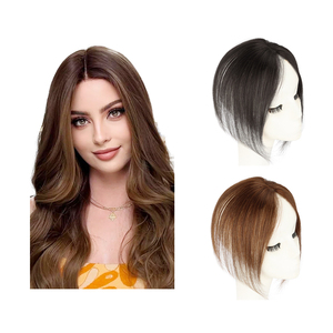 Frangia Finta Naturale Shinein per Donne, Estensione di <span class=keywords><strong>Capelli</strong></span> Umani <span class=keywords><strong>Veri</strong></span> Senza Cuciture, Clip per Frangia Posticcia Fatta a Mano - Product Image 4