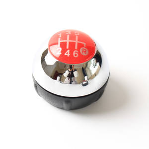 Pommeau de levier de vitesse de voiture rouge miroir 6 vitesses Fiat en alliage d'aluminium design ergonomique - Product Image 1