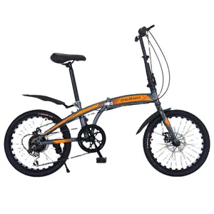 Smart Folding Bicycle 20 Inch 6 Speed Carbon Steel Frame Bicycle Disc Dobraveis Light Weight Student City Foldable Bike