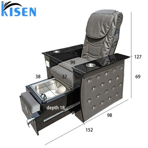 Fauteuil de massage noir de luxe Kisen Beauty Salon avec fauteuil de pédicure très demandé, couleur au choix, fauteuil de beauté pour salon de manucure - Product Image 1