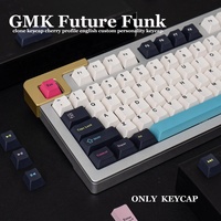 Personality Gmk Future Funk 129 Keys Cherry Profile Pbt Keycap Dye-Sub English Custom Keycaps for 61/64/68 Mechanical Keyboard