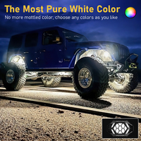 Precio al por mayor IP68 a prueba de agua 4 pods 8pods APP control LED Rock light blue-tooths RGB LED Rock Lights for Offroad