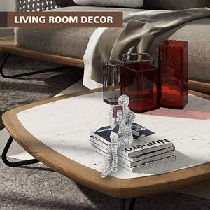 المرأة اللبية التي تقرأ الكتاب، نمط التأمل المنزلي، تمثال مجسم مجسم مجسم مجسّم لنمط المنزل الحديث - Product Image 5