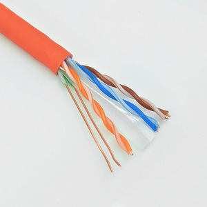 Câble Ethernet Cat6a UTP 600Mhz, 10Gbps Max, 1000Ft, 23 AWG Cuivre nu massif, PoE ++, 4 paires torsadées Cuivre nu massif <span class=keywords><strong>Orange</strong></span> - Product Image 5