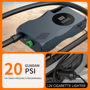 <span class=keywords><strong>Compresseur</strong></span> d'air polyvalent 12V <span class=keywords><strong>avec</strong></span> écran LCD 16PSI Pompe à air SUP électrique Pompe à pagaie portable pour tente - Product Image 6