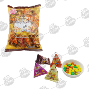 Bonbons Lucky Twins <span class=keywords><strong>QQ</strong></span> Triangle Pack, centre croustillant, chocolat enrobé de 4 couleurs, fruits et biscuits, certifiés Halal, <span class=keywords><strong>en</strong></span>-cas sucré - Product Image 1