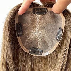 Topper mono 5*5 avec clips, 100% cheveux vierges pour femmes, vente flash - Product Image 1