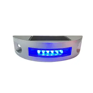 6Leds Solar Road Stud Rode Amber Wit Blauw Cat Eye Weg Stud Voor Snelweg Oprit Parking Topdrive Hotsale Duurzaam