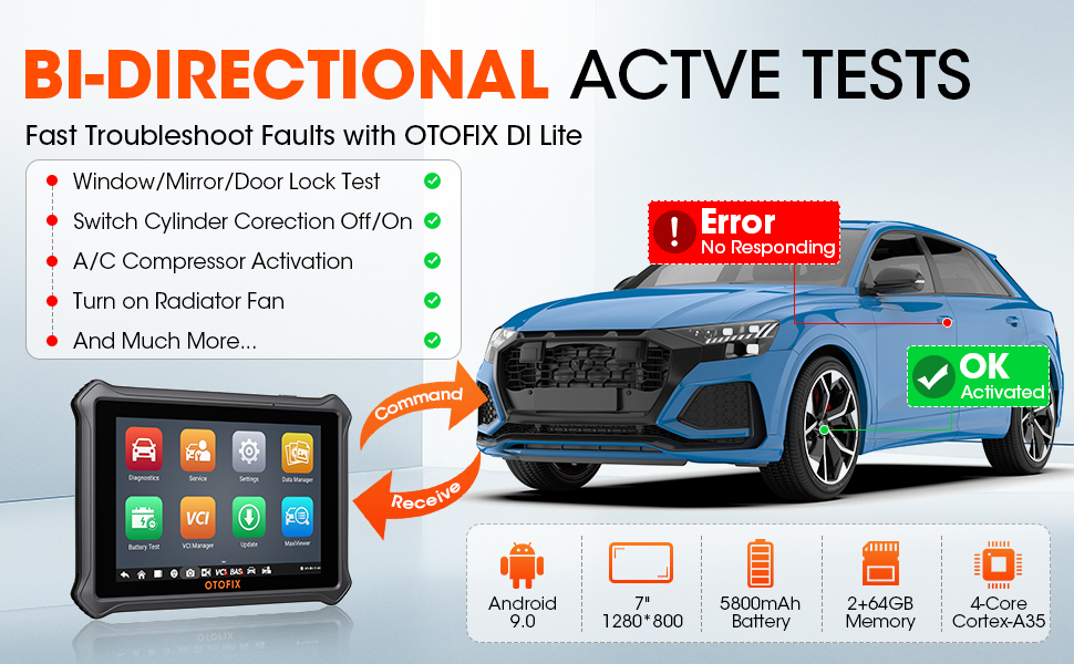2025 OTOFIX D1 Lite Car Bidirectional Scanner Auto Full System Diagnostic Tool E - Foto 6