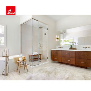 Meuble-lavabo à bas prix finition grain de bois mélaminé Design moderne tache de cerise muscade armoire de salle de bain sous évier comptoir en marbre - Product Image 2