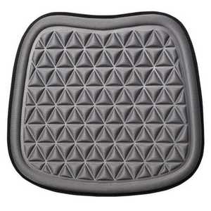 เบาะรองนั่งผ้าสีเทา แผ่นนวดลายเพชรสำหรับรองรับเก้าอี้ - Product Image 1