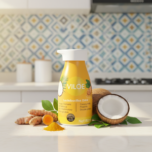 Bebida Probiótica Ácida de <span class=keywords><strong>Leche</strong></span> de Coco y Cúrcuma Viloe de 80 ml para Niños y Adultos, Bebida con Bacterias del Ácido Láctico - Product Image 4