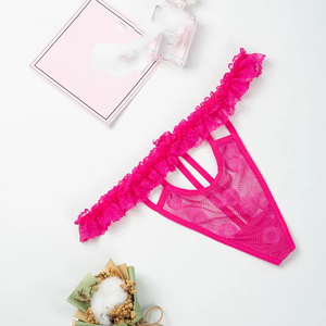 String personnalisé avec lettres en strass pour femme, sexy, en dentelle, avec nom personnalisé sur <span class=keywords><strong>la</strong></span> ceinture, <span class=keywords><strong>culotte</strong></span> en maille imprimée cœur, lingerie - Product Image 3