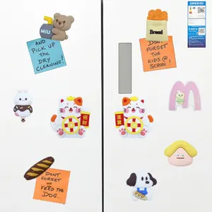 יצרן סיטונאי חמוד תלת מימדי מגנטי רך <span class=keywords><strong>pvc</strong></span> גומי קישוט הבית מדבקות מגנטים - Product Image 1